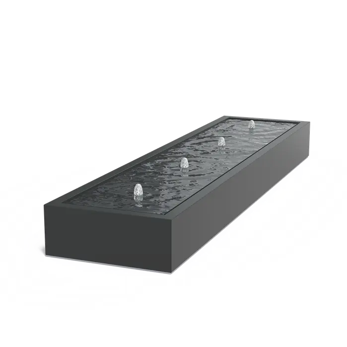 Watertafel Aluminium 400 x 100 x 40 cm - Fontein