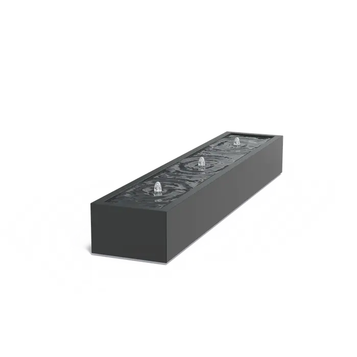 Watertafel Aluminium 300 x 60 x 40 cm - Fontein
