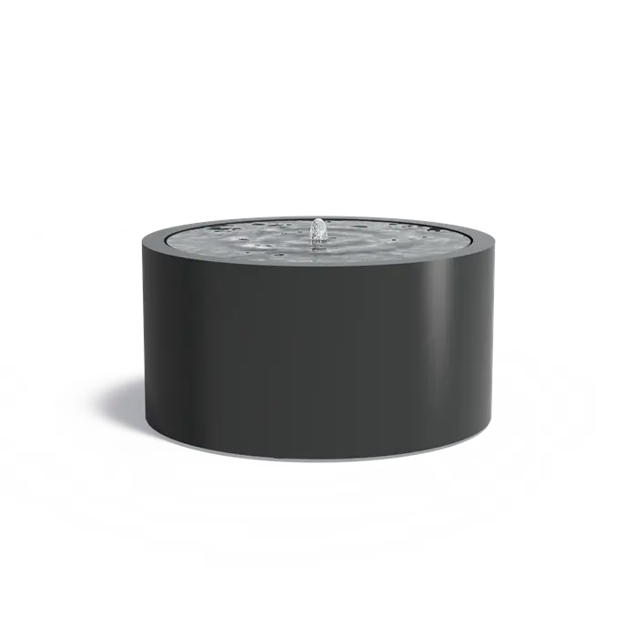 Watertafel Aluminium Rond 145 x 74 cm - Fontein
