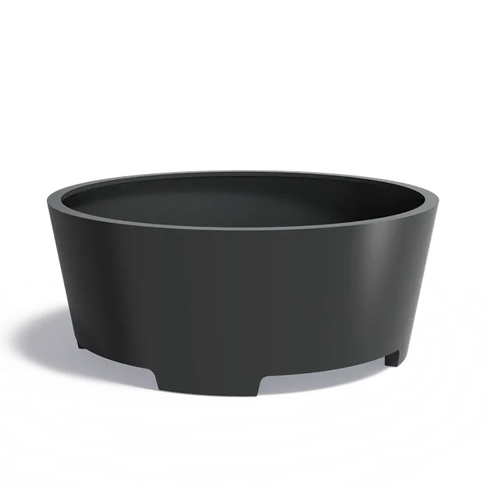 Aluminium Plantenbak op Poten 200 x 80 cm - Rond