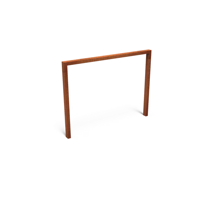Cortenstaal Fietsaanleunbeugel 1350 x 150 x 1070 mm - Fietsnietje