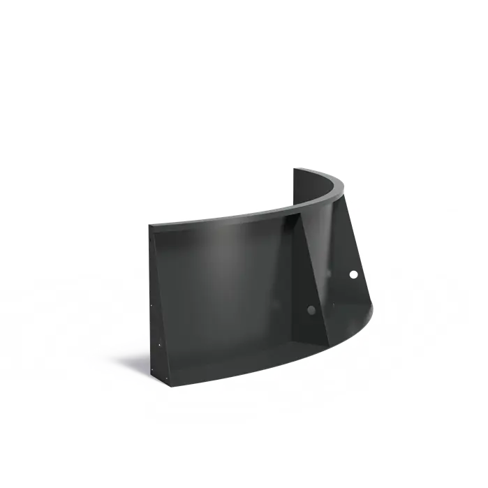Keerwand Aluminium Binnenbocht 1500 x 1500 x 600 mm