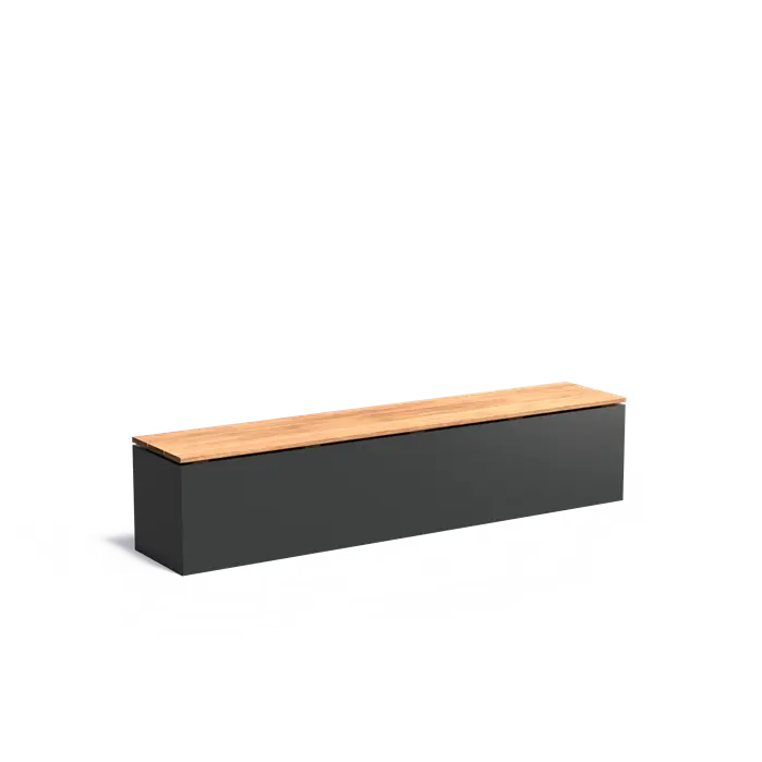 Aluminium Tuinbank - Sokkel met Zitting 200 x 40 x 43 cm