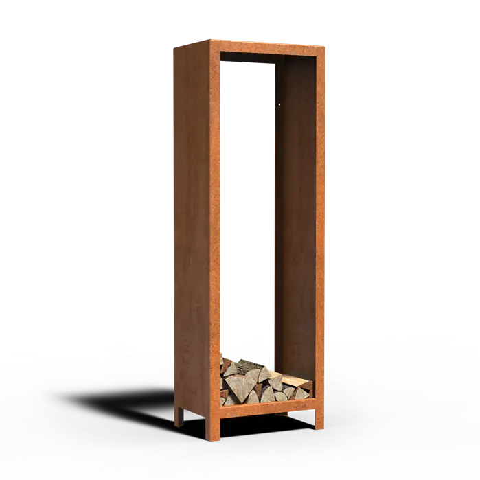 Cortenstaal Houtopslag 60 x 40 x 180 cm