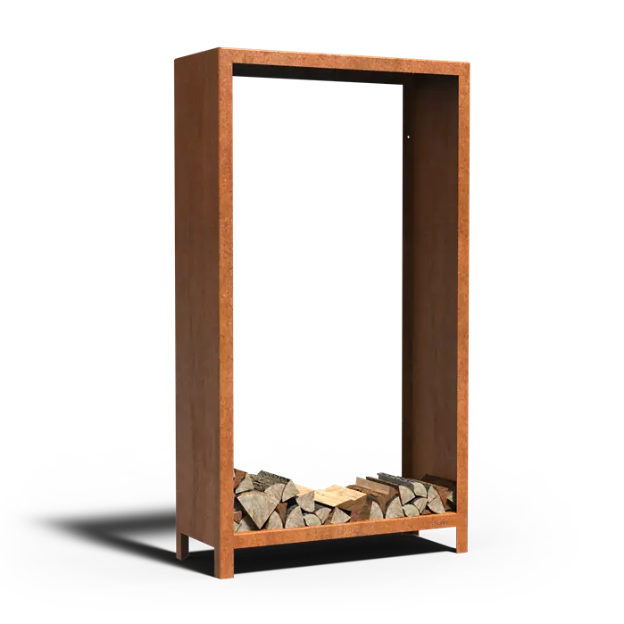 Cortenstaal Houtopslag 100 x 40 x 180 cm