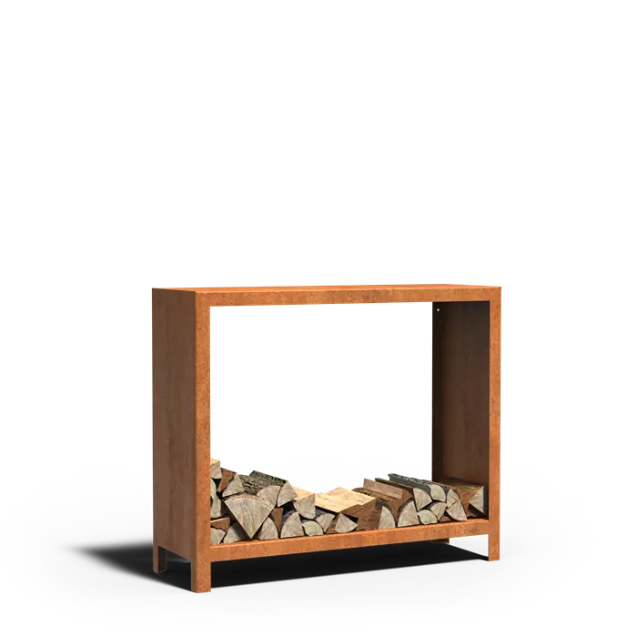Cortenstaal Houtopslag 120 x 40 x 100 cm