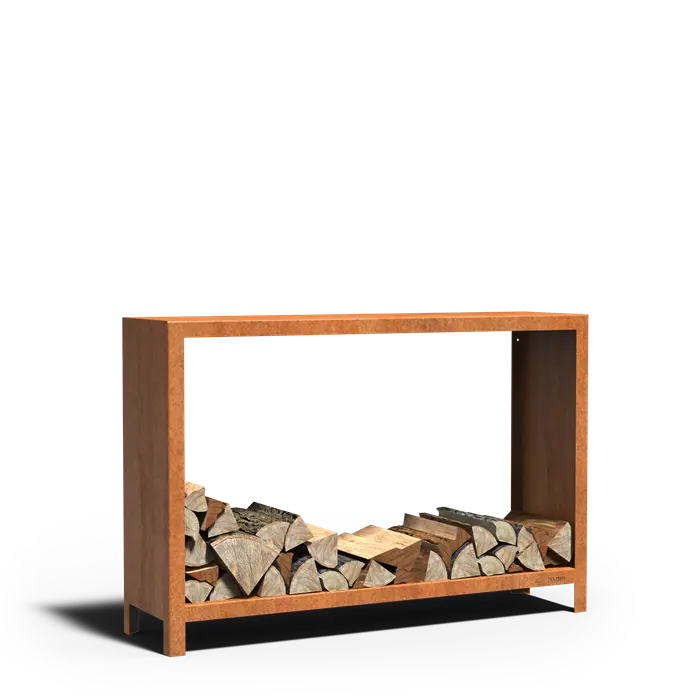 Cortenstaal Houtopslag 150 x 40 x 100 cm