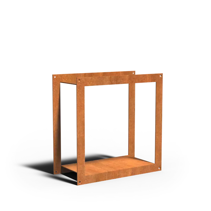 Cortenstaal Houtopslag 55 x 25 x 55 cm