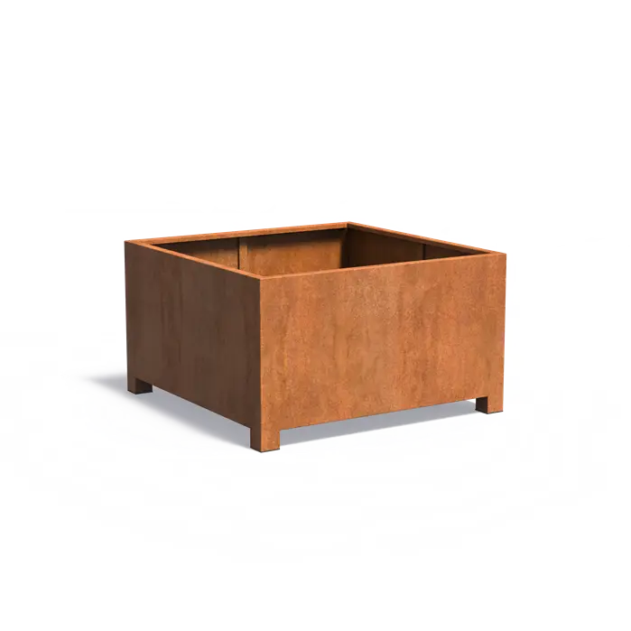 Cortenstaal Plantenbak Op Poten 140 x 140 x 80 cm