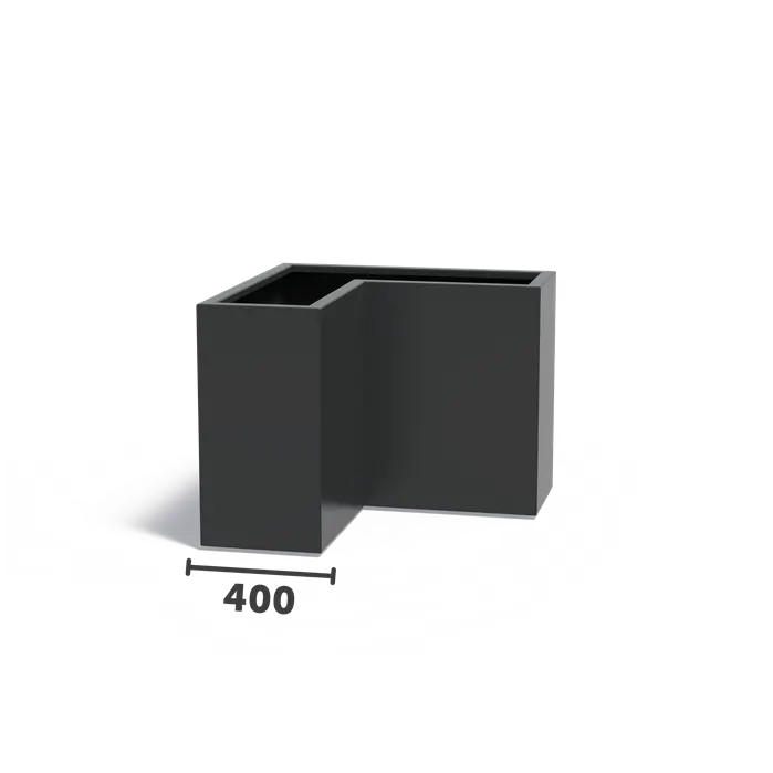 Aluminium Plantenbak L-Vorm 100 x 100 x 80 cm