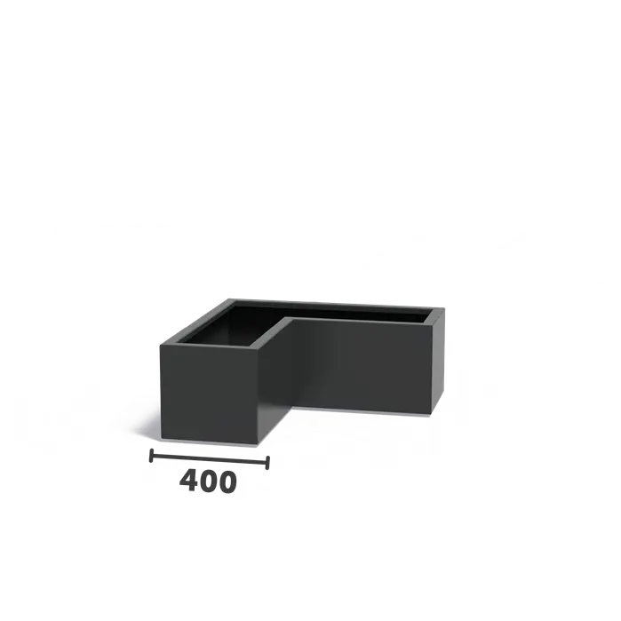 Aluminium Plantenbak L-Vorm 100 x 100 x 40 cm