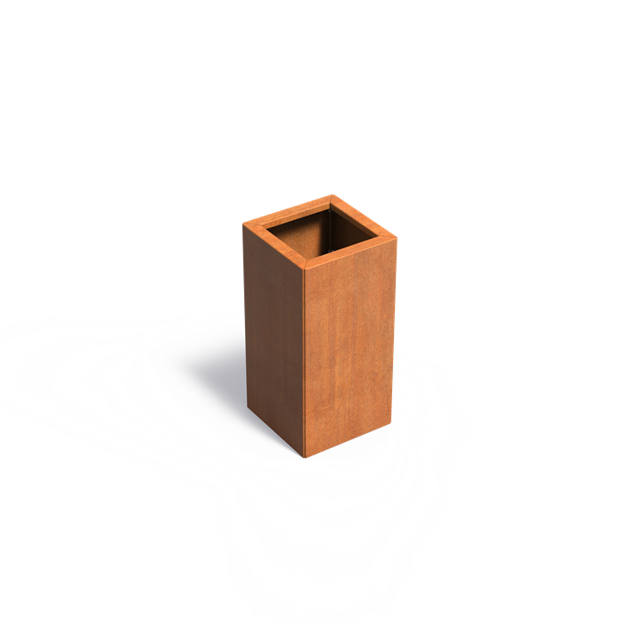 Cortenstaal Plantenbak 40x40x80 cm - Zonder Bodem
