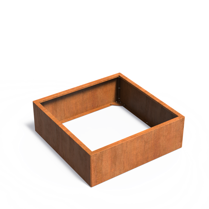 Cortenstaal Plantenbak 120x120x40 cm - Zonder Bodem