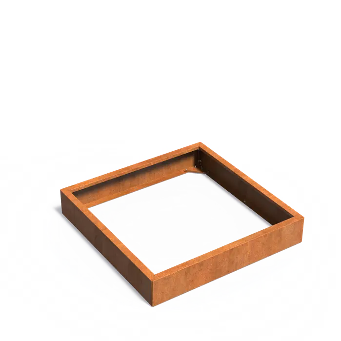 Cortenstaal Plantenbak 120 x 120 x 20 cm - Zonder Bodem