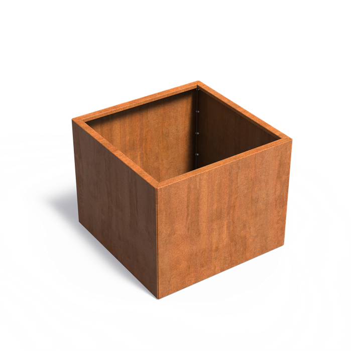 Cortenstaal Plantenbak 100x100x80 cm - Zonder Bodem