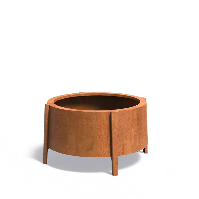 Cortenstaal Plantenbak Op Poten Rond 100 x 60 cm