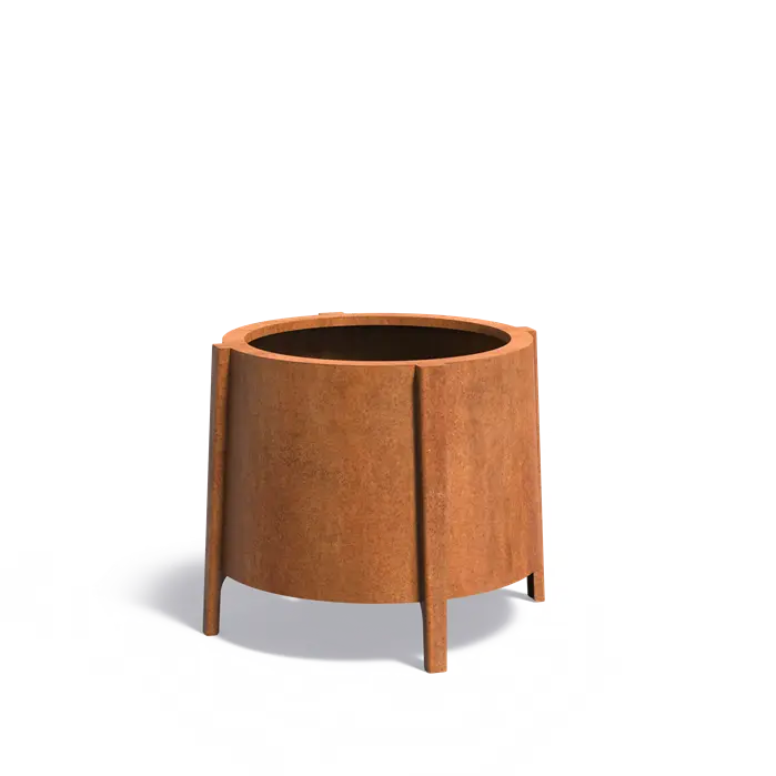 Cortenstaal Plantenbak Op Poten Rond 80 x 75 cm