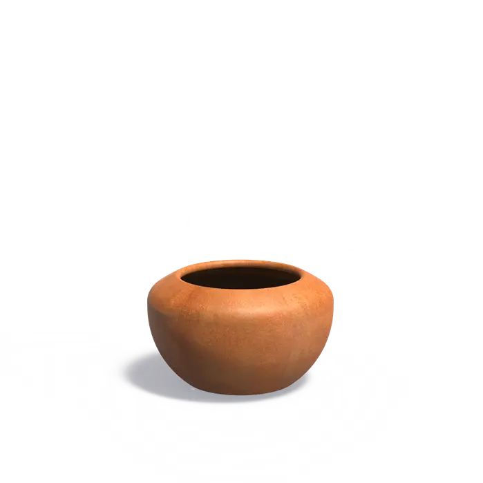 Cortenstaal Plantenbak Rond 58 x 33.5 cm - Met Bodem