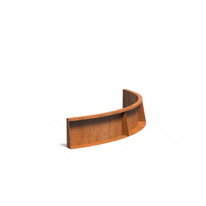 Cortenstaal Keerwand Binnenbocht 150 x 150 x 30 cm