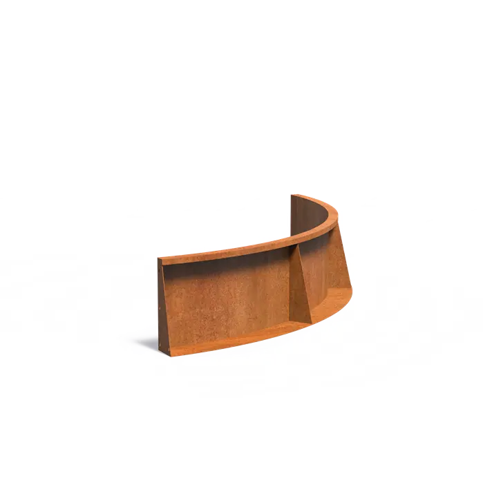 Cortenstaal Keerwand Binnenbocht 150 x 150 x 40 cm