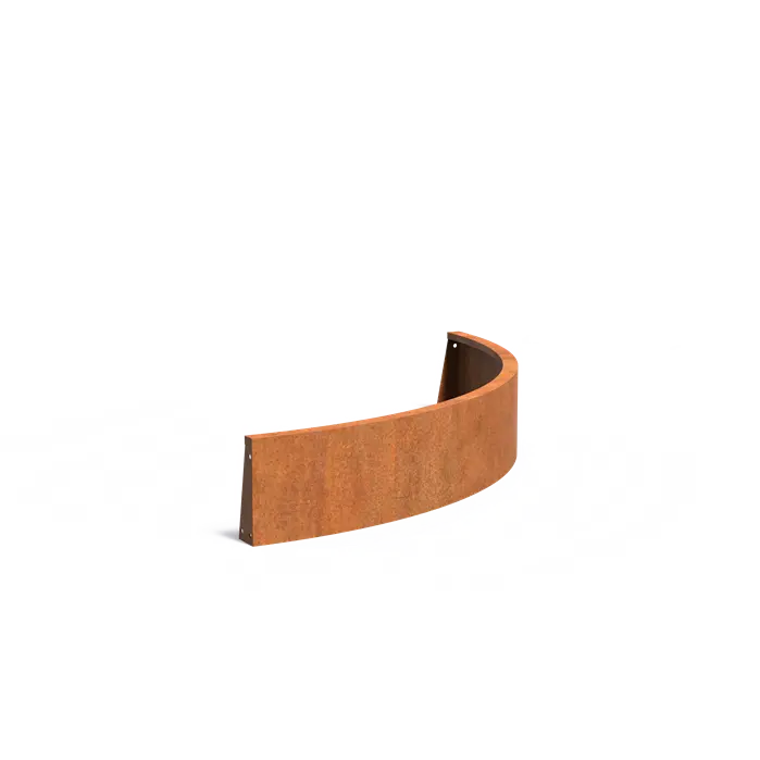 Cortenstaal Keerwand Buitenbocht 150 x 150 x 30 cm