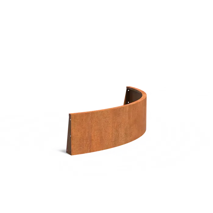 Cortenstaal Keerwand Buitenbocht 150 x 150 x 40 cm