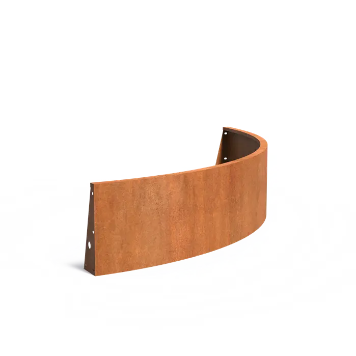 Cortenstaal Keerwand Buitenbocht 200 x 200 x 50 cm