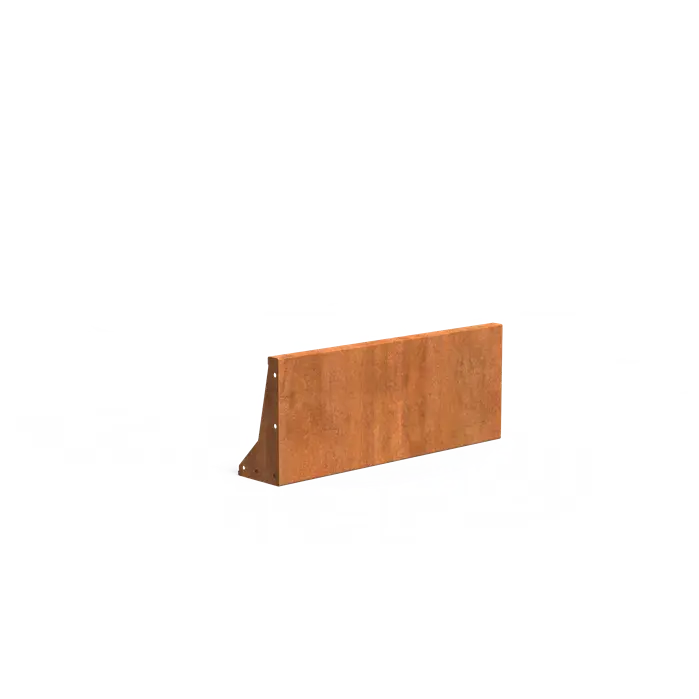 Cortenstaal Keerwand 100 x 20 x 40 cm | Border