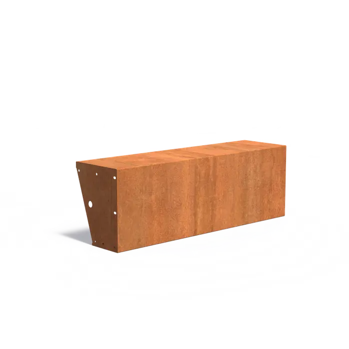 Cortenstaal Keerwand 150 x 40 x 50 cm | Brede Bovenrand | Border