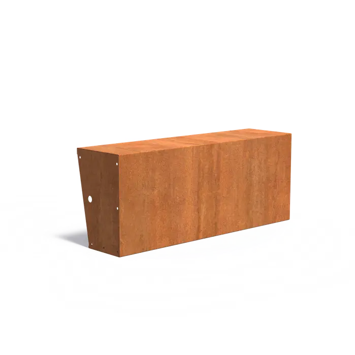 Cortenstaal Keerwand 150 x 40 x 60 cm | Brede Bovenrand | Border