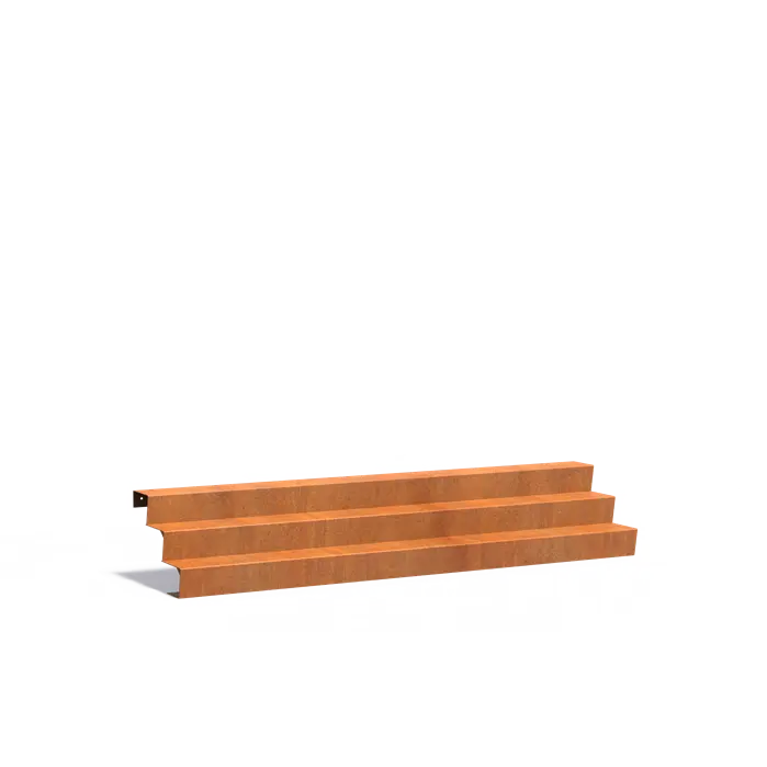 Cortenstaal Trap 300 x 72 x 51 cm Traptreden | Tuintrap