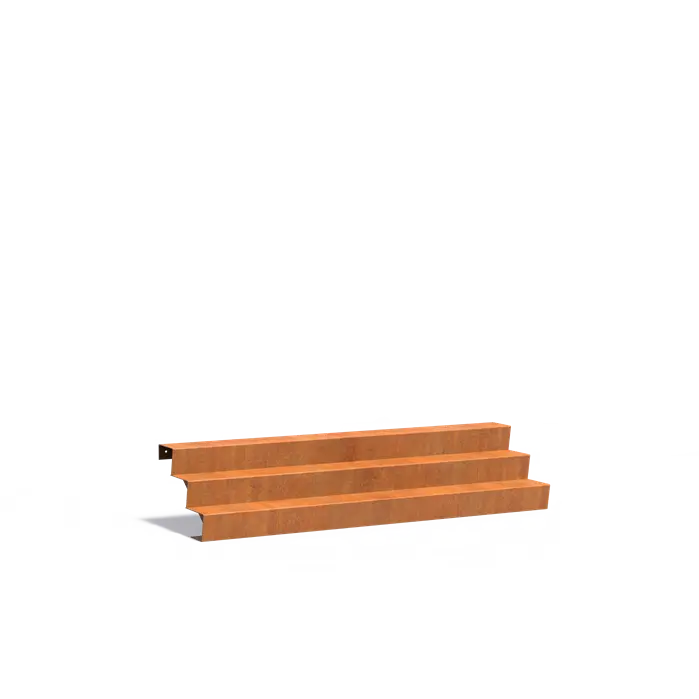 Cortenstaal Trap 250 x 72 x 51 cm Traptreden | Tuintrap