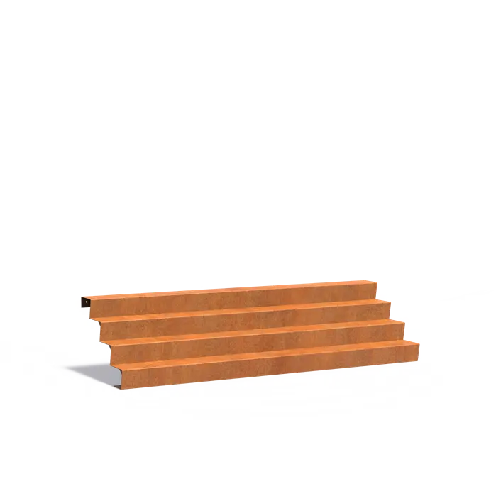 Cortenstaal Trap 300 x 96 x 68 cm Traptreden | Tuintrap