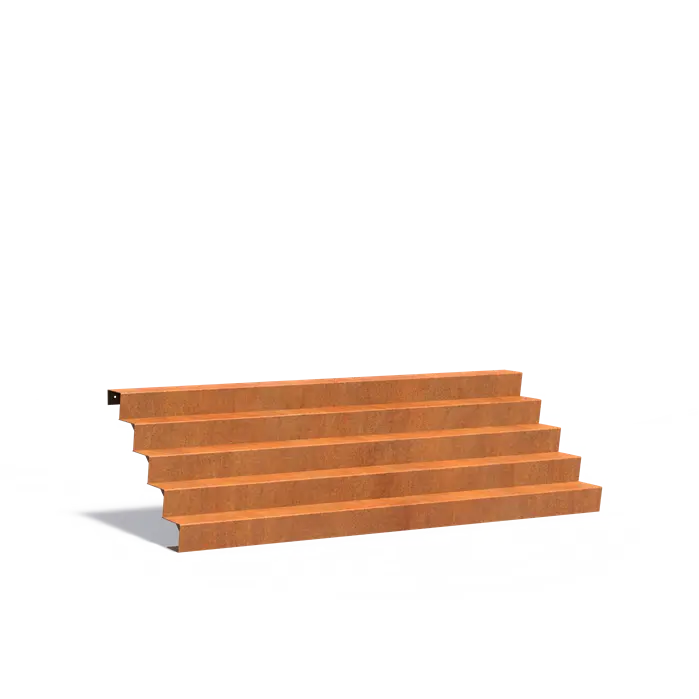 Cortenstaal Trap 300 x 120 x 85 cm Traptreden | Tuintrap