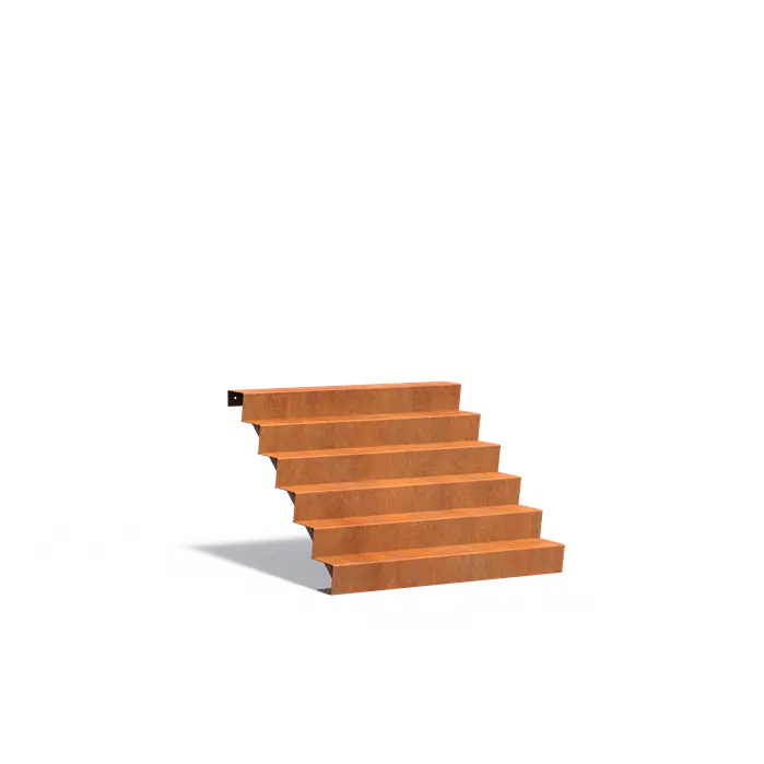 Cortenstaal Trap 150 x 144 x 102 cm Traptreden | Tuintrap