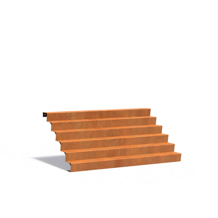 Cortenstaal Trap 250 x 144 x 102 cm Traptreden | Tuintrap