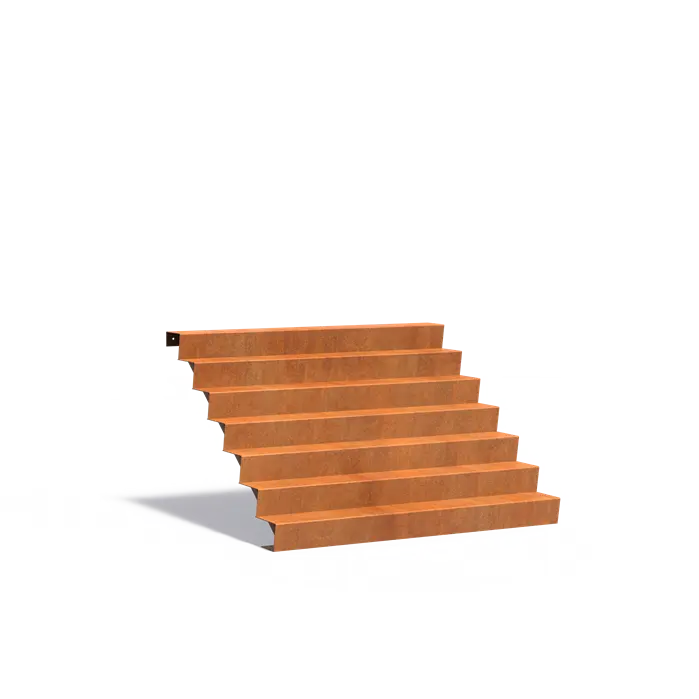 Cortenstaal Trap 200 x 168 x 119 cm Traptreden | Tuintrap