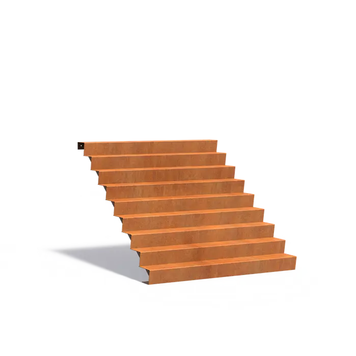 Cortenstaal Trap 200 x 216 x 153 cm Traptreden | Tuintrap