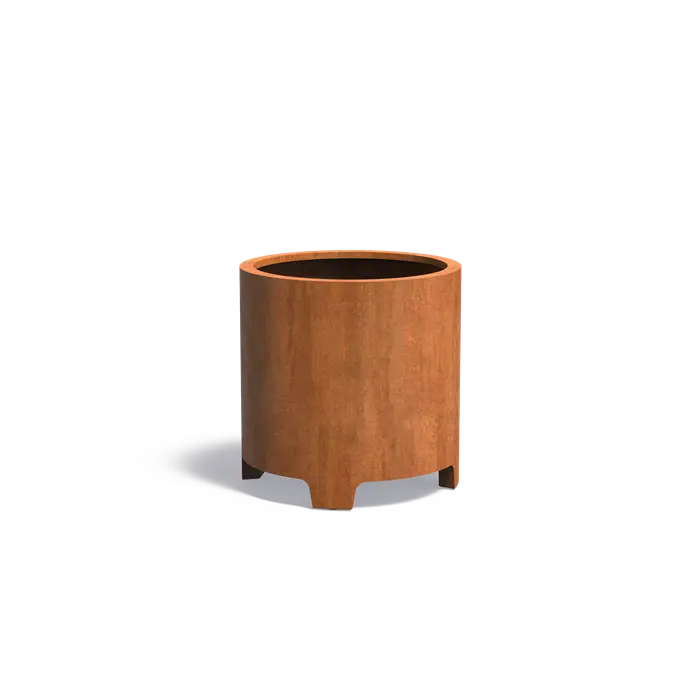 Cortenstaal Plantenbak Rond op Poten 80 x 80 cm