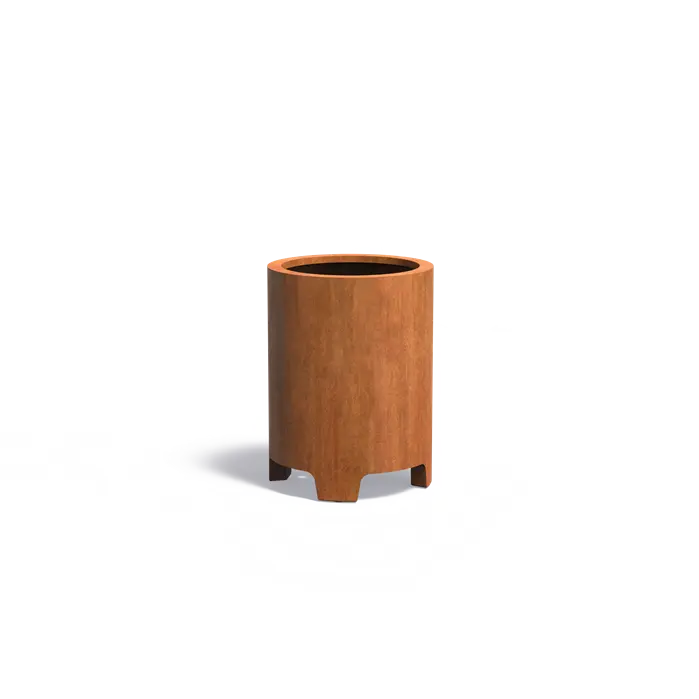 Cortenstaal Plantenbak Rond op Poten 60 x 80 cm