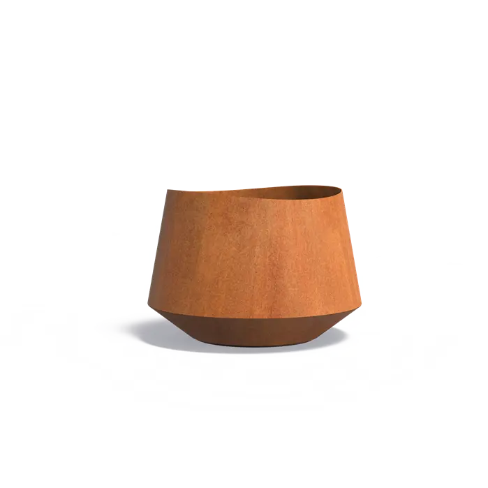 Cortenstaal Plantenbak Rond 100 x 70 cm - Met Bodem