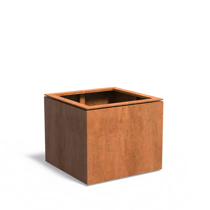 Cortenstaal Plantenbak 83 x 83 x 70 cm - Met Rand