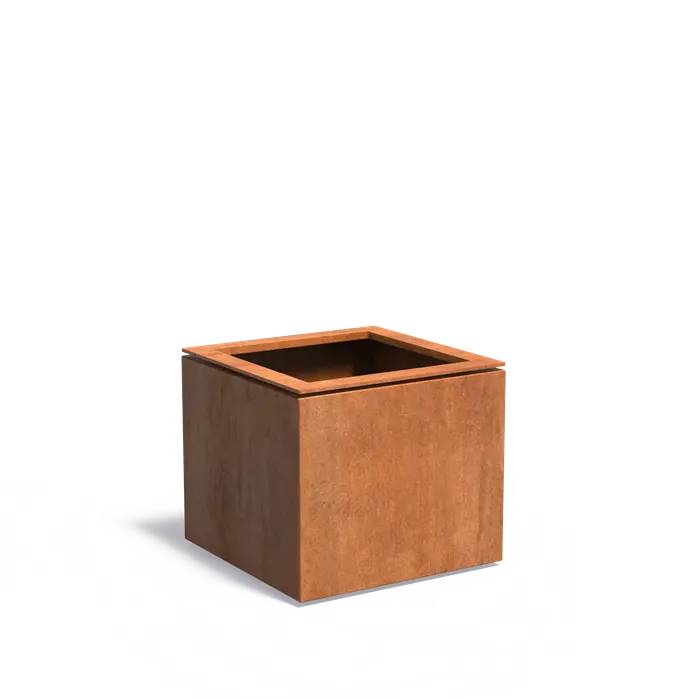Cortenstaal Plantenbak 68 x 68 x 60 cm - Met Rand
