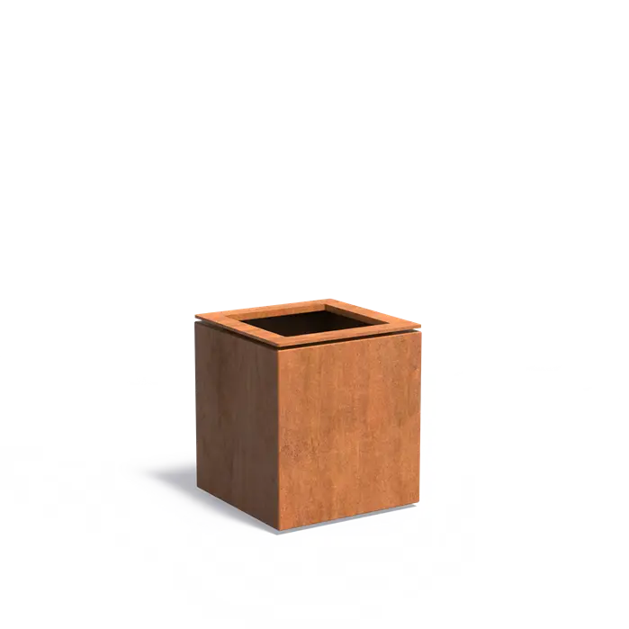 Cortenstaal Plantenbak 53 x 53 x 60 cm - Met Rand