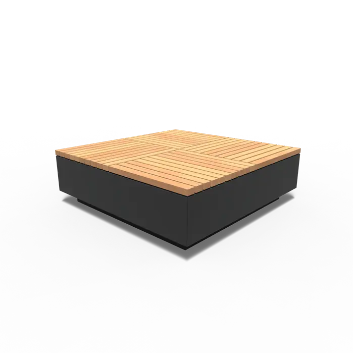 Hocker Buiten | Tuin 1428 x 1428 x 450 mm | Aluminium | Garapa Hardhout