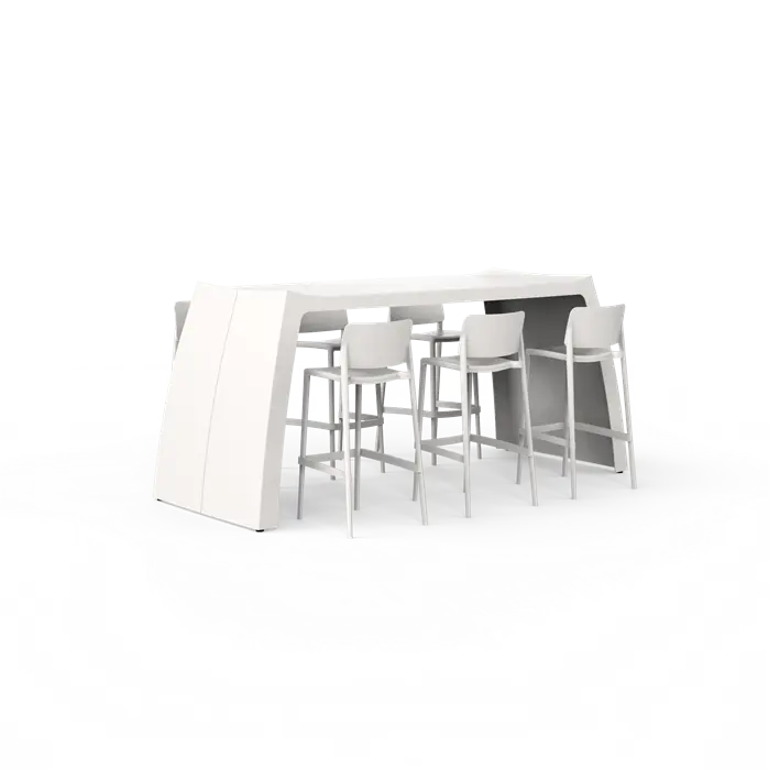 Tuintafel | Buitentafel Wit 210 x 91 x 109 cm - Polyester
