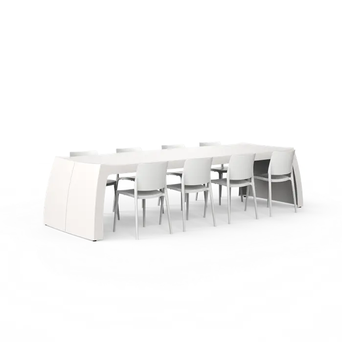 Tuintafel | Buitentafel Wit 300 x 105 x 78 cm - Polyester