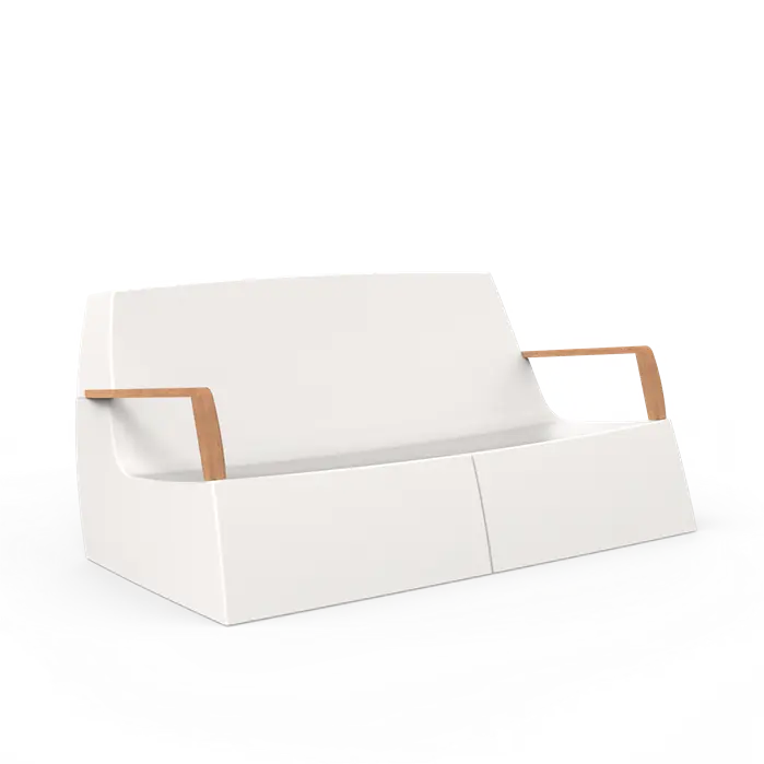 Tuinbank | Loungebank Wit 160 x 80 x 75.5 cm - Polyester