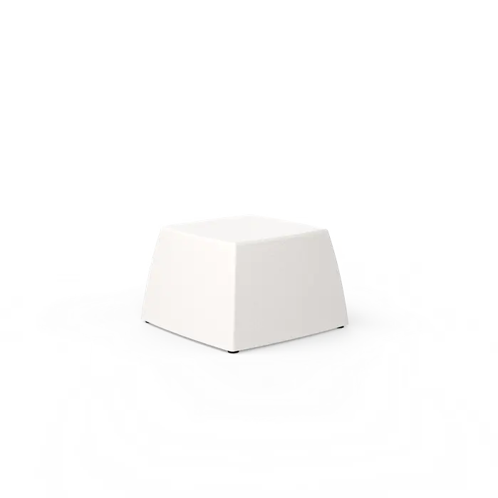 Bijzettafel | Pouf Buiten Wit 44 x 44 x 28 cm - Polyester