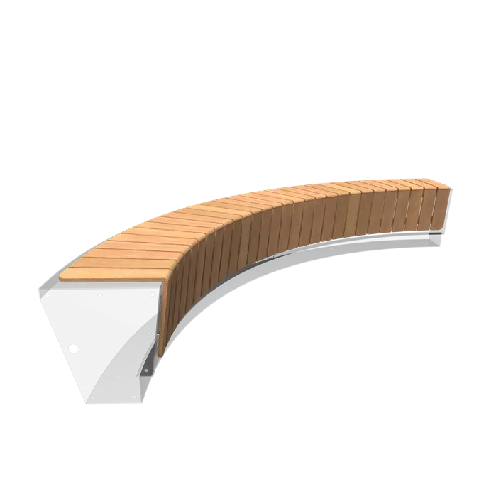 Zitting Keerwand Hardhout 3297 x 978 x 358 mm - Revert zitting | Border Zitje